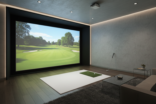 High-definition projection screen mounted