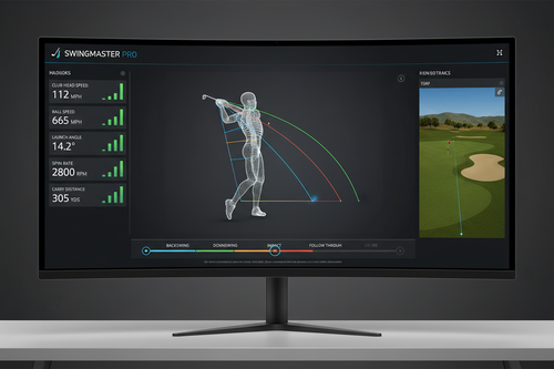 Golf training software 3D swing analysis