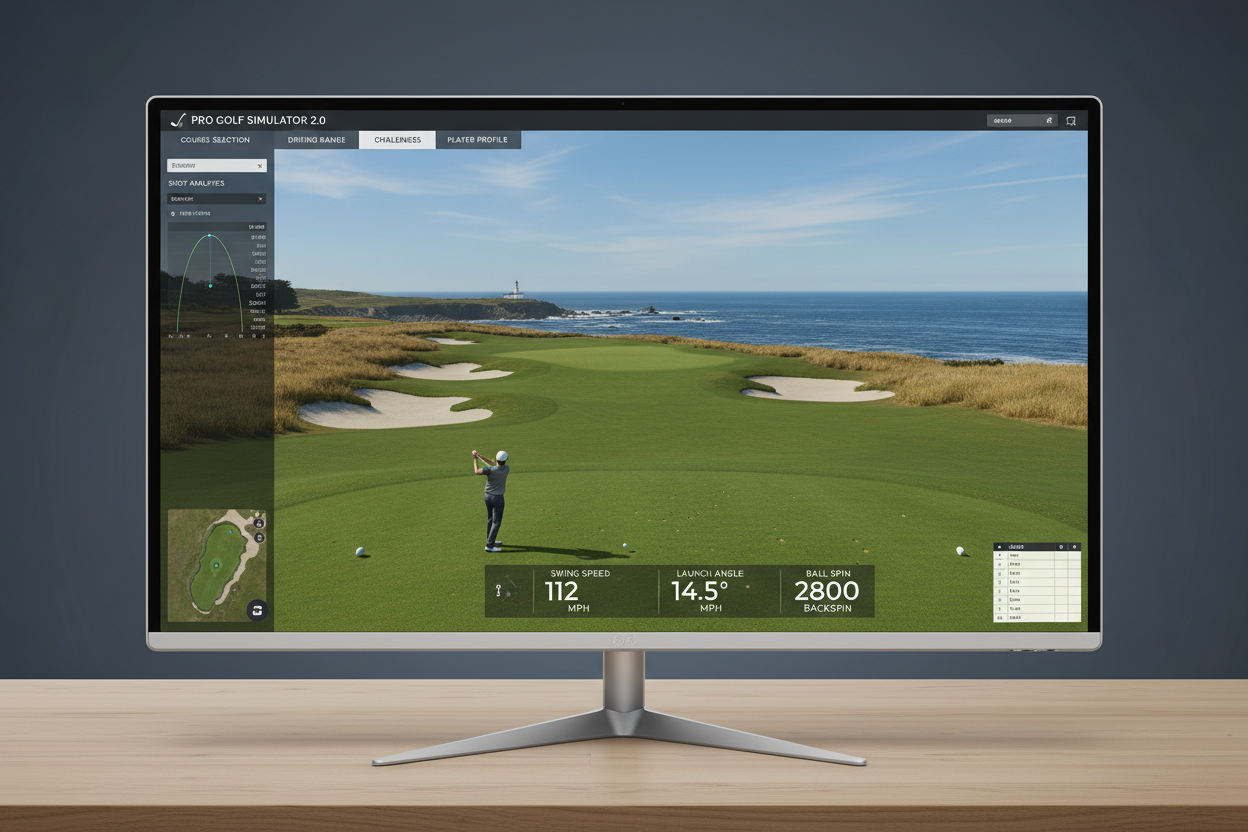 Virtual golf course display